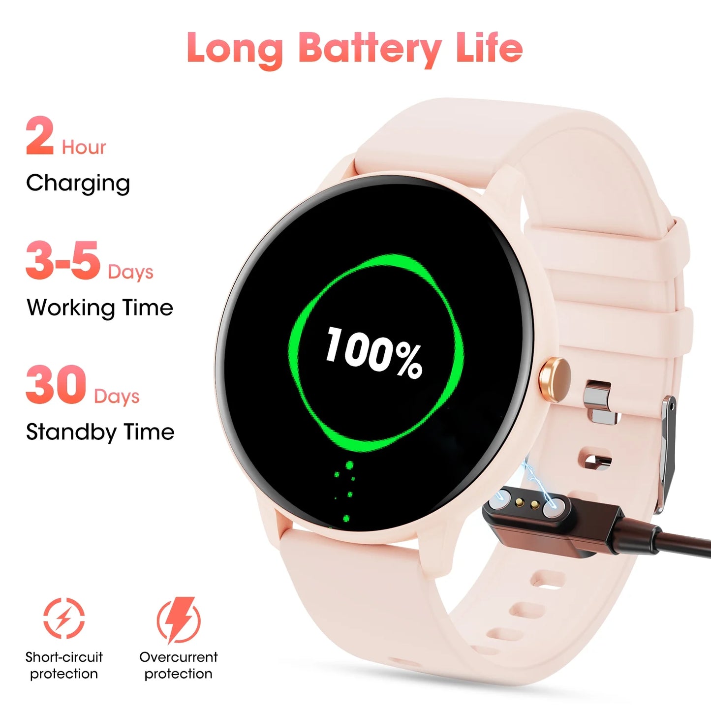 CARKIRA Bluetooth Calling Fitness Tracker 1.39 Inch Black with Sport Band